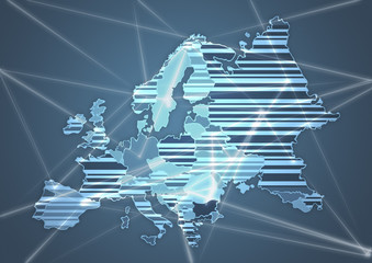 Color Country Map of Europe