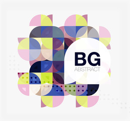 Minimalistic circle composition background