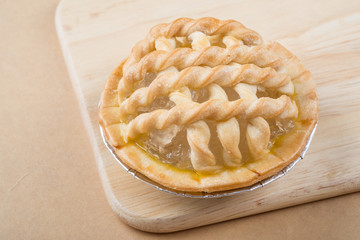 Sugar palm nut pie on the wooden background - Soft focus