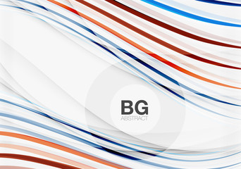 Thin lines wave abstract background