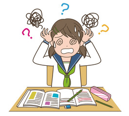 困惑する女生徒