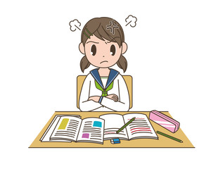 イライラする女生徒