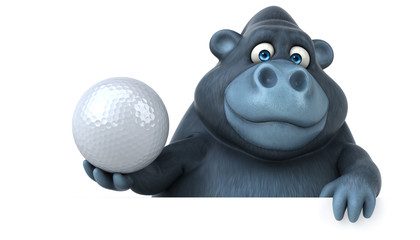 Fun gorilla - 3D Illustration
