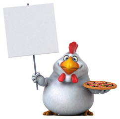 Fun chicken - 3D Illustration