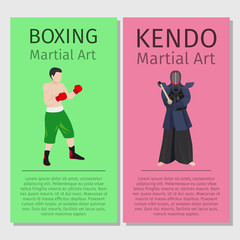 Asian martial arts. Boxing and Kendo