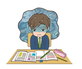 落ち込む男子生徒