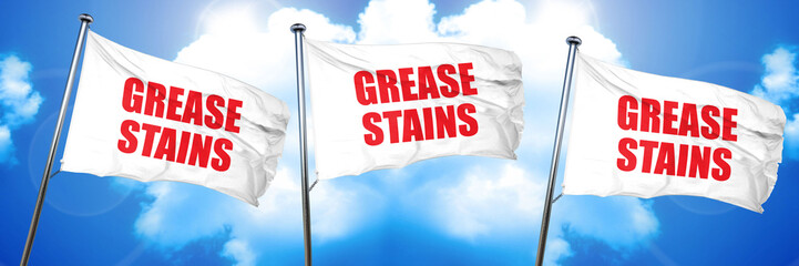 grease stains, 3D rendering, triple flags