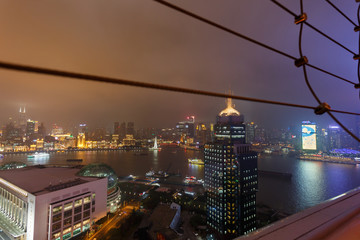 Fototapeta premium Modern urban nightscape, the Bund,Shanghai,