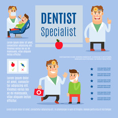 Dentist specialist infographic design