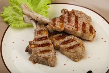 Grilled lamb