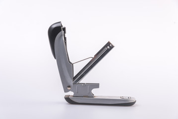 Close-Up Of Stapler On Table,against white background.