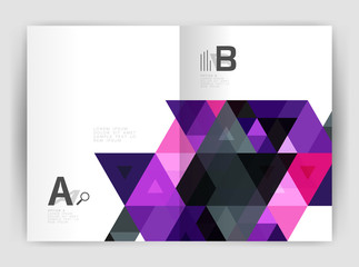 Modern triangle print template