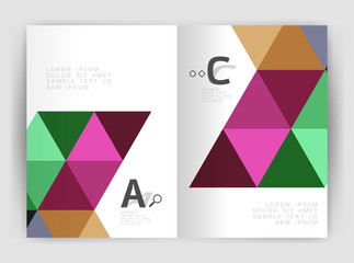 Modern business brochure or leaflet print cover template