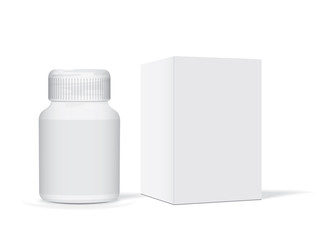 pills for your design easily change the color of the jar EPS10 Vector Mock up