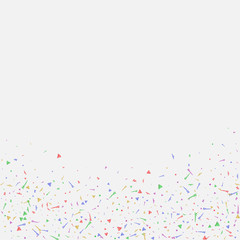 Abstract background with many falling tiny confetti pieces.