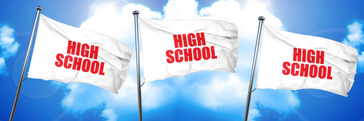 highschool, 3D rendering, triple flags