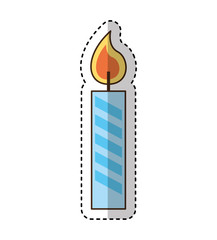 candle birthday isolated icon vector illustration design