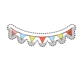 garland party hanging icon vector illustration design