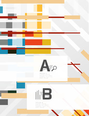 Colorful lines, rectangles and stripes with option infographics