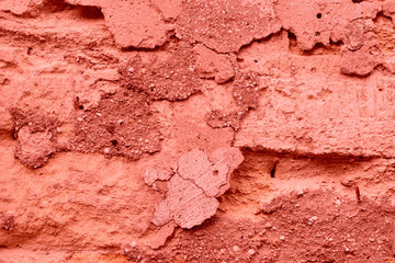 Wall fragment with scratches and cracks
