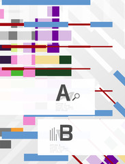 Geometrical abstract background with infographics