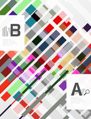 Obraz premium Colorful lines, rectangles and stripes with option infographics
