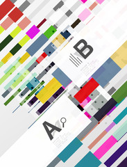 Colorful lines, rectangles and stripes with option infographics