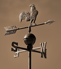 wind weathervane that marks the way forward - obrazy, fototapety, plakaty