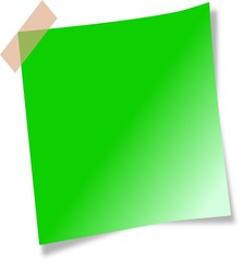 Yellow stick note isolated on white background