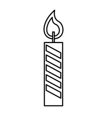 candle birthday isolated icon vector illustration design
