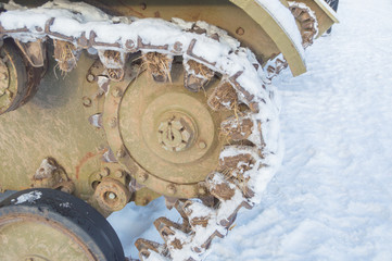 in winter the snow tank chassis second world war.