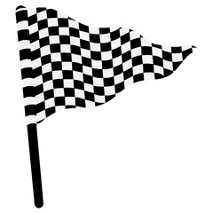 Fototapeta premium Waving triangular checkered flag
