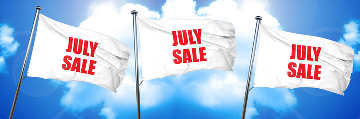july sale, 3D rendering, triple flags