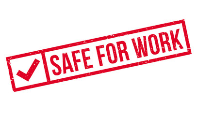 Safe For Work rubber stamp. Grunge design with dust scratches. Effects can be easily removed for a clean, crisp look. Color is easily changed.