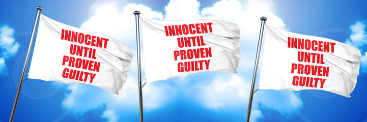 innocent until proven guilty, 3D rendering, triple flags
