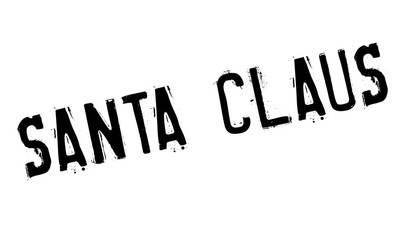 Santa Claus rubber stamp. Grunge design with dust scratches. Effects can be easily removed for a clean, crisp look. Color is easily changed.