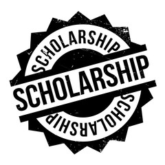 Scholarship rubber stamp. Grunge design with dust scratches. Effects can be easily removed for a clean, crisp look. Color is easily changed.