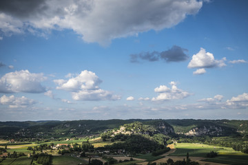 Naklejka premium Panoramic of Dordogne valley in France