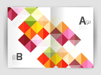 Minimalistic square brochure or leaflet business template