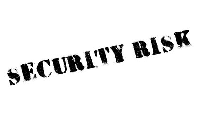 Security Risk rubber stamp. Grunge design with dust scratches. Effects can be easily removed for a clean, crisp look. Color is easily changed.