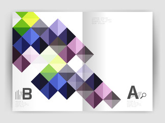 Fototapeta premium Minimalistic square brochure or leaflet business template