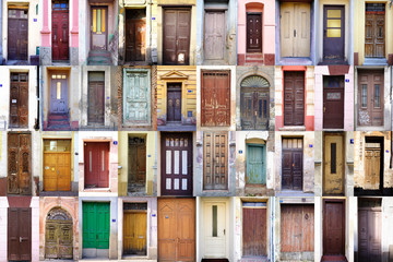 set of wooden doors 