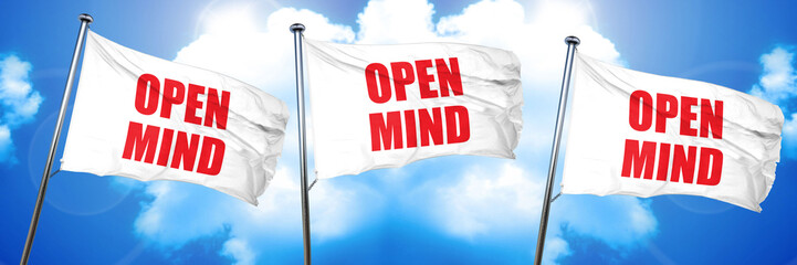 open mind, 3D rendering, triple flags
