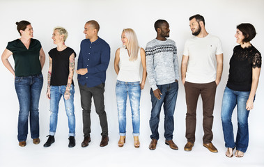 Naklejka premium Diversity People Friendship Stand Together