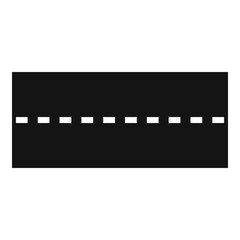 Straight road icon, simple style