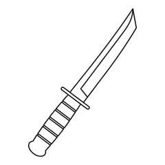 Little knife icon, outline style