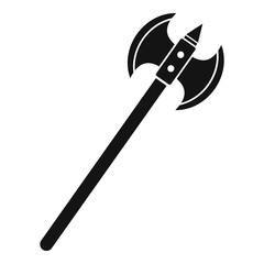 Poleaxe icon, simple style