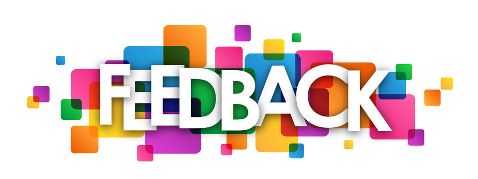 Multicoloured Letters Icon FEEDBACK