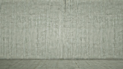 Smooth concrete wall, 3d render
