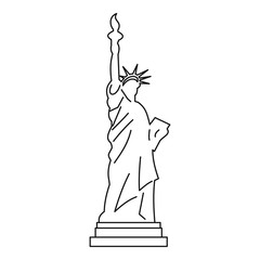 Statue of liberty icon , outline style © ylivdesign